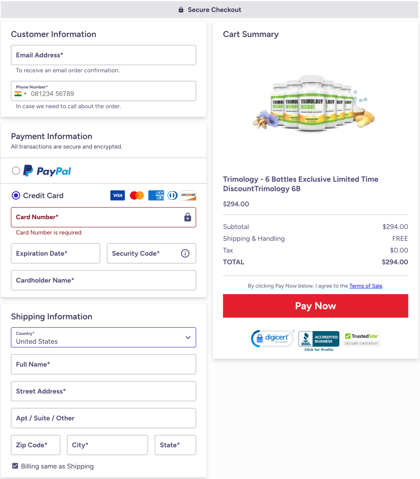 Secure Checkout